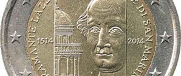 The 2 Euro commemorative coin of 2014 featuring Bramante