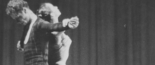 Louis Stevenson's photo of Merce Cunningham Dance Company's <i>Springweather and People</i> (1955). Pictured: Merce Cunningham and Carolyn Brown.