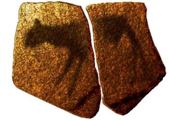 The earliest examples of African cave paintings were discovered in Namibia in 1969. The works in the cave were simple depictions of animals in profile, painted with charcoal on stone plaques.