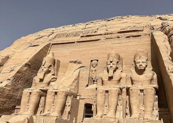 Exterior façade of the mortuary temple of Ramses II (ca. 1290-1224 BC)
