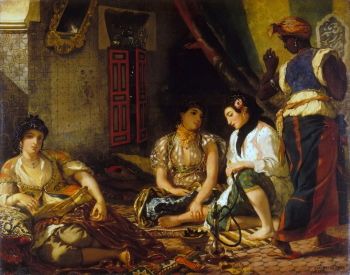 Eugène Delacroix, <i>Women of Algiers in their Apartment</i> (1834). Baudelaire described Delacroix as “a genius incessantly searching for something new”.