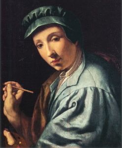 Bronzino's most beloved pupil was Alessandro Allori, pictured here in a self-portrait from 1555