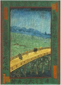 This work shows the artist's influence in Europe. Vincent Van Gogh produced a copy in <i>Bridge in the Rain (after Hiroshige)</i> (1887)