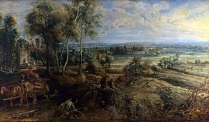 <i>A View of Het Steen in the early Morning</i> (1636) by Rubens