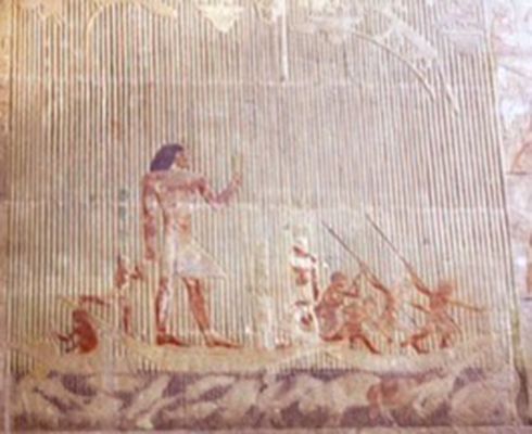 Ti watching a hippopotamus hunt (ca. 2450-2350 BC)