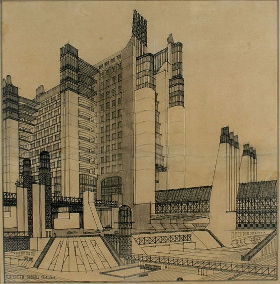 Antonio Sant\'Elia: Città Nuova (New City) (1914)