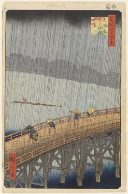 Sudden Shower Over Shin-Ohashi Bridge and Atake (1857)