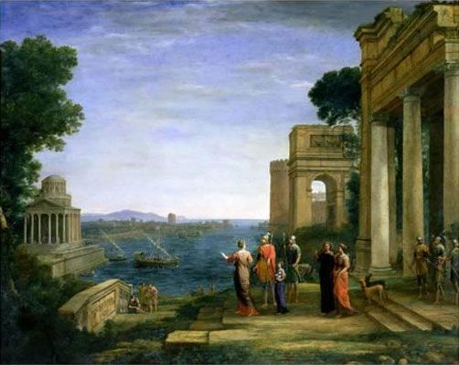 View of Carthage with Dido and Aeneas (1675)
