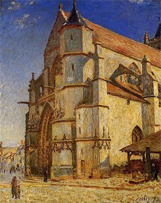 The Church at Moret: Morning Sun (1893)